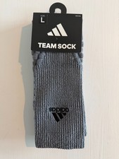 NEW Adidas Team Sock Traxion Gray Crew Socks Large 8-12