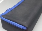Cool Vintage 15 Slot Cassette Carrier Zip Up Case Blue Zipper W/Pink Wrist Strap — photo 3