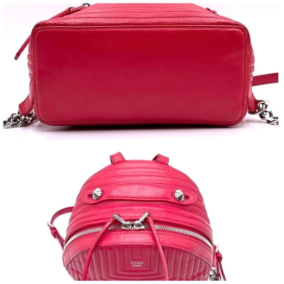 Mochila FENDI By The Way acolchada roja Foto 4 de 4