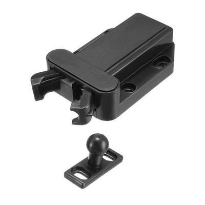 Push Open Latch Lock Touch Catch (2.48'' x 1.69'') 1Pcs,for Home Decoration, Black