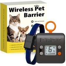 Wireless Cat Barrier - Rechargeable Indoor Barrier with 6 Adjustable Range Ra...