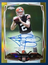 2014 Topps Chrome Johnny Manziel Gold Refractor MINI Auto RC Rookie 5/10
