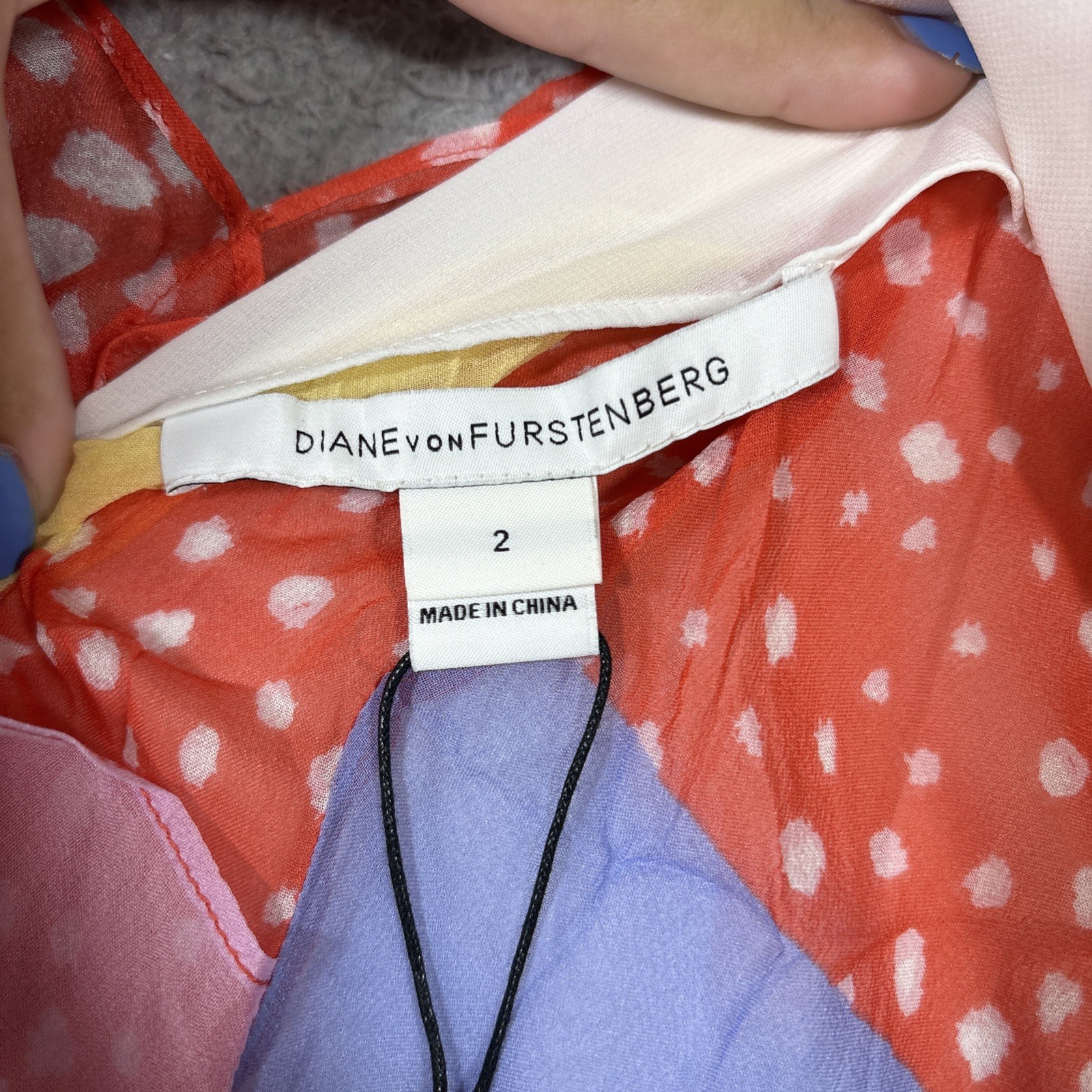 NWT Diane Von Furstenberg DVF Sz 2 Dita 100% Silk Midi Dress Starfish Multi