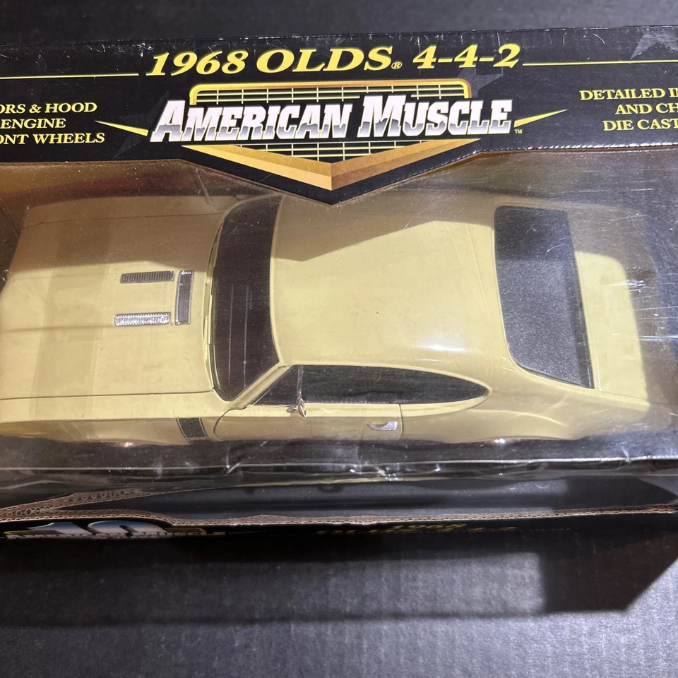 1968 Oldsmobile Cutlass 442 желтый 1/18 American Muscle Ertl коллекционные предметы - Изображение 3 из 4