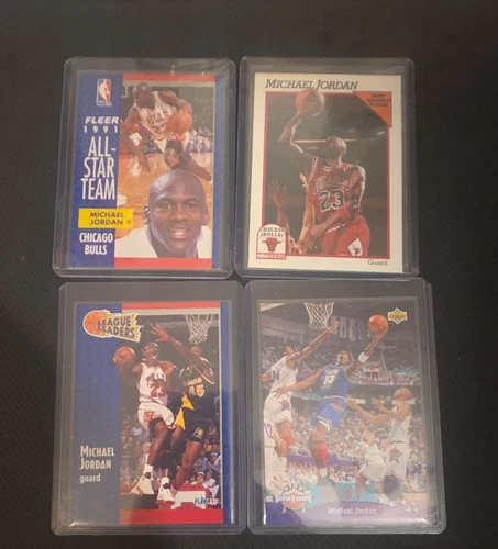 Michael Jordan Chicago Bulls NBA 4 Card Lot Fleer Hoops Upper Deck 1991
