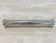 Silverplate Birth Certificate Holder Vintage Excellent Condition Both Ends Open