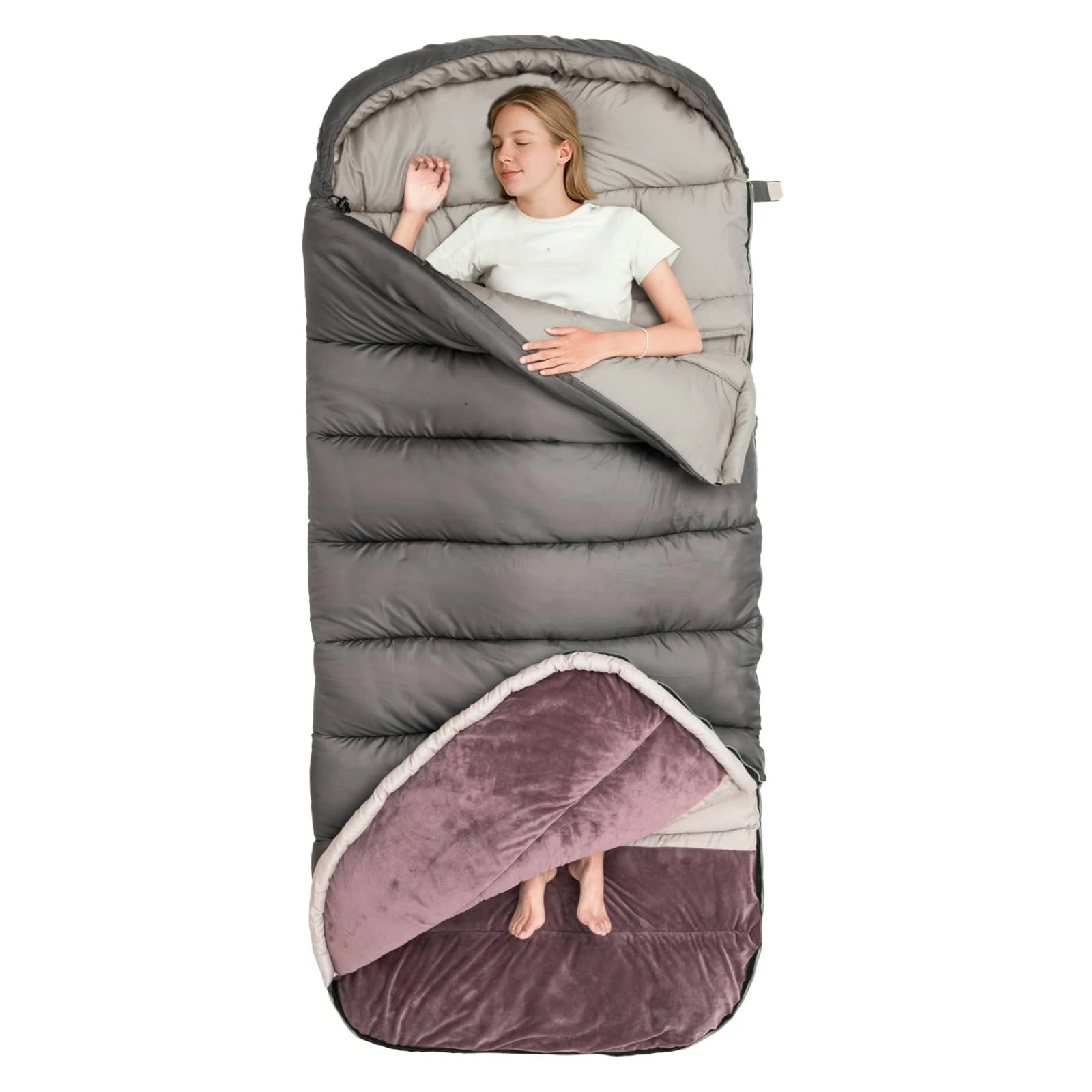 0 Degree Sleeping Bag XL for Adults Cold Weather Sleeping Bags Winter Big and...