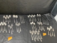 Silhouette & Utica Stainless Steel partial sets 53 pc fork spoon knife flatware