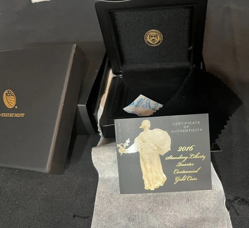 UNITED STATES MINT CENTENNIAL GOLD STANDING LIBERTY 2016 25¢ QUARTER *NO COIN*
