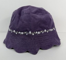 Janie  Jack purple floral corduroy bucket hat 12-24mo Toddlers