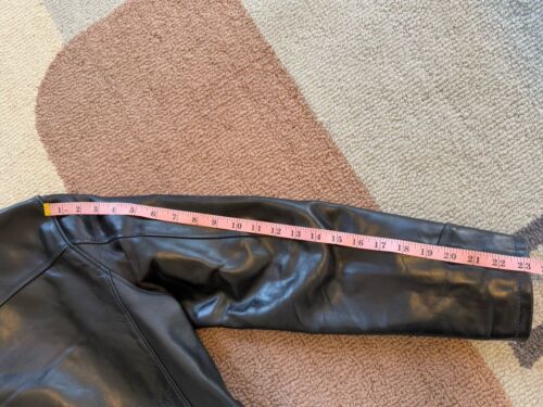 Johnson Leathers Cafe Racer Jacket - Black Cowhide - M Medium - Made In USA - Picture 13 of 13