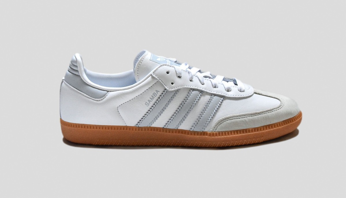 ADIDAS SAMBA W OG WHITE/HALO BLUE SIZES 7.5 8 8.5 9 9.5 10