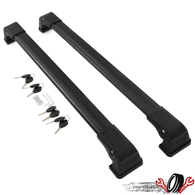 For Mazda 5 Minivan 06-17 13 Roof Rack Cross Bars Luggage Carrier Black Aluminum