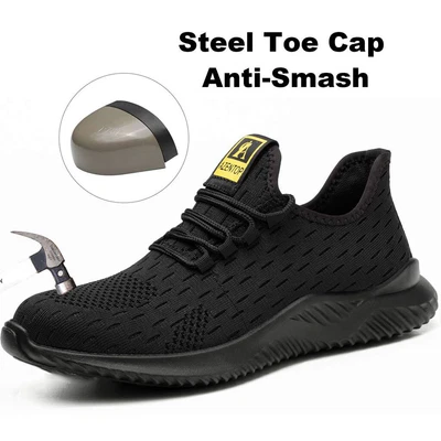 MARKENLOS Leicht Arbeitsschuhe Herren Damen Sicherheitsschuhe Mit Stahlkappe Atmungsaktiv