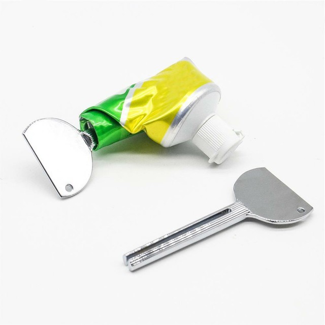 Stainless Steel Rolling Tube Toothpaste Squeezer Dispensers Wringer Easy Squeeze