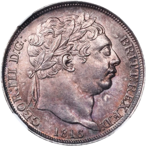 ENGLAND GEORGE III  1816  SIXPENCE  SILVER COIN, UNCIRCULATED NGC CERTIFIED MS64