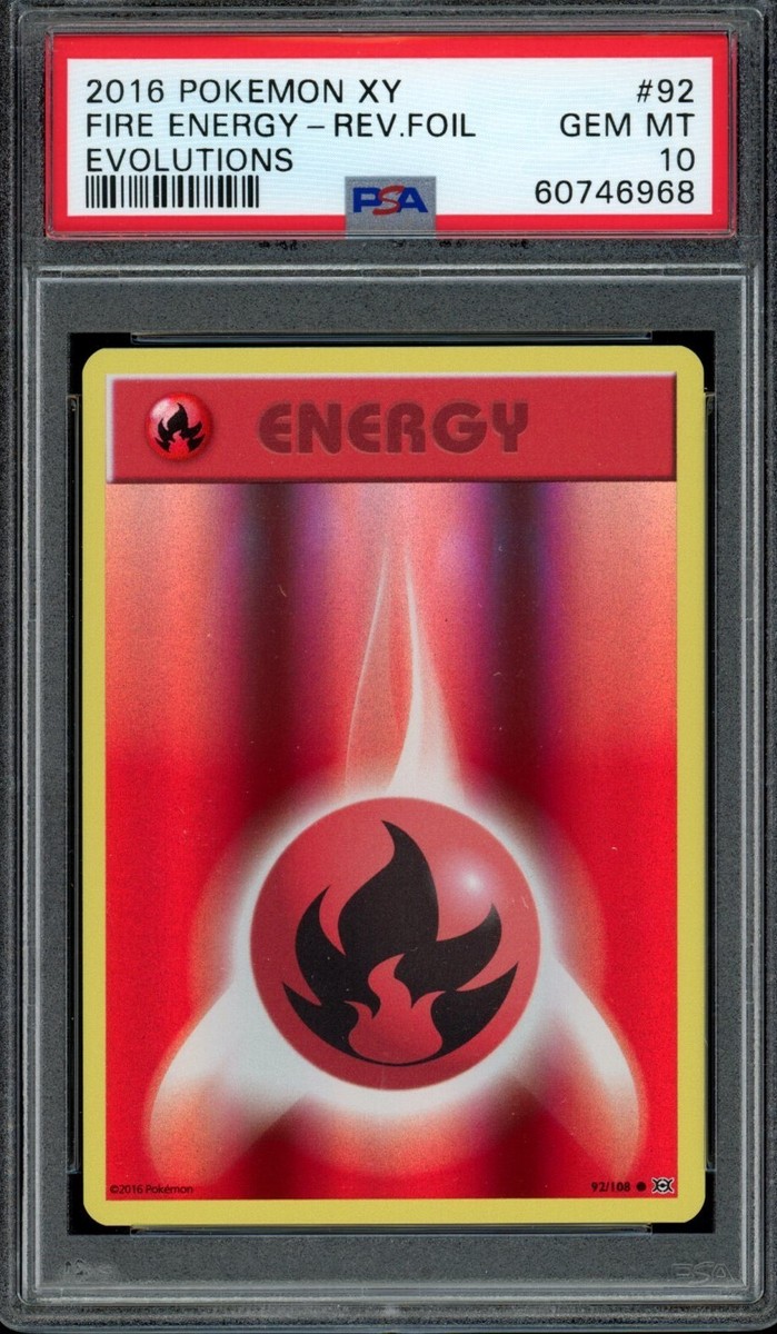 2016 Pokemon XY Evolutions Reverse Foil Holo Fire Energy #92 eBay