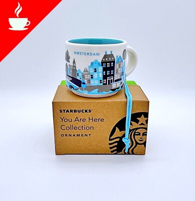 Starbucks Espresso Tasse Amsterdam City Ornament YAH Serie Niederlande  