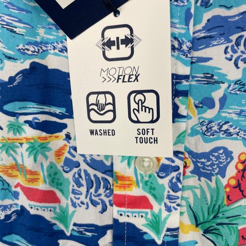Neu mit Etikett Crown & Ivy Motion Flex geknöpftes Herrenhemd "Hawaiian" Größe XL - Bild 7 von 10