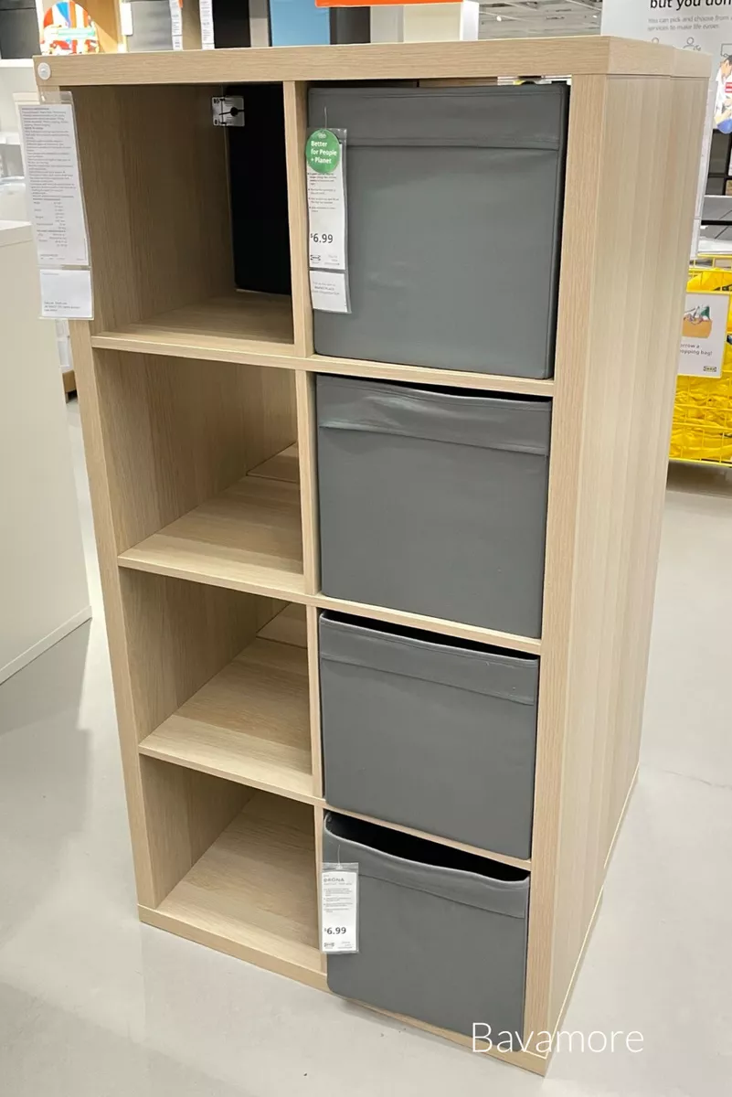 IKEA KALLAX Shelf Unit white stained oak effect 30