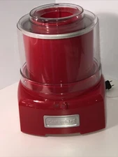 Red Cuisinart ICE-21 Frozen Yogurt-Ice Cream and Sorbet Maker--used a few times