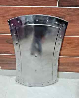 Knight heater Shield 28'' Armor Steel Viking Larp Warrior Templar Battle Shield