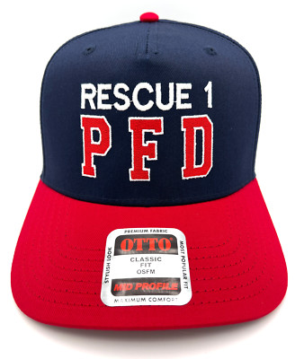 Philadelphia Fire RESCUE 1 Cap Hat Snapback Custom Embroidery Fire ...