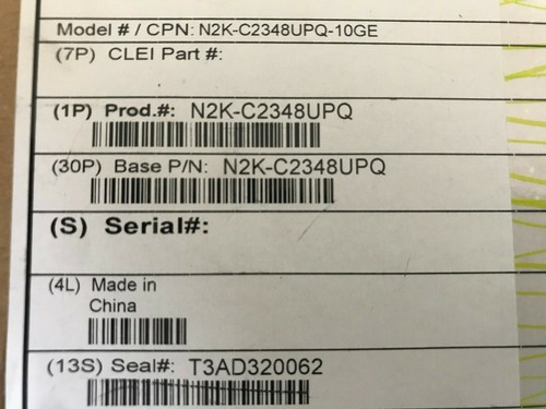 NEW Sealed Cisco N2K-C2348UPQ-10GE N2K-C2348UPQ - 第 1/3 張圖片