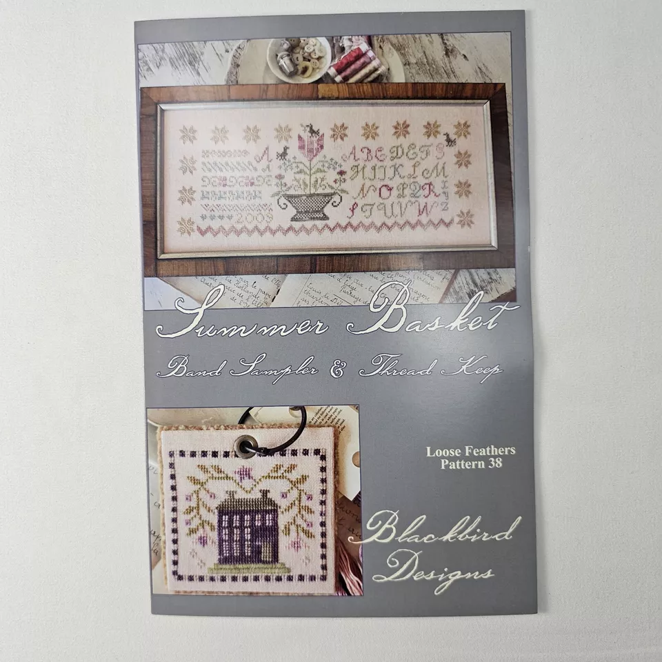 Blackbird Designs Summer Basket Band Sampler & Thread Keep Loose Feathers 38 Kit - Image 2 of 4