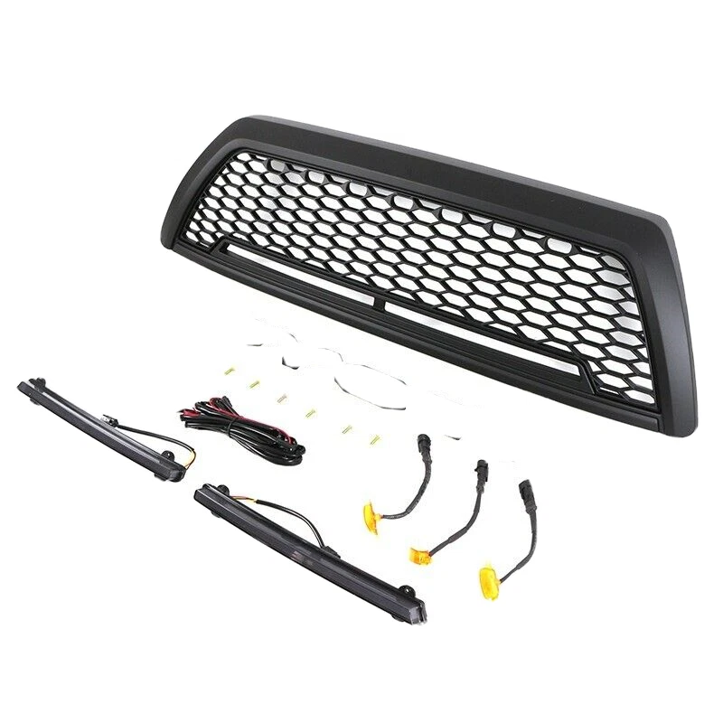 Rejilla delantera negra apta para Toyota 4runner 2006-2009 rejilla con barra de luz Foto 2 de 4