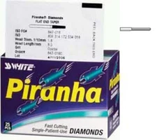 Piranha Diamonds FG #881.014 Coarse Grit, Round End Cylinder, Single Use