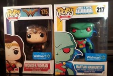 Funko Pop JUSTICE LEAGUE - Wonder Woman & Martian Manhunter - Walmart Exclusives