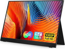 15.6'' Portable Monitor for Pc/Phone/Ps4,1080P FHD IPS,USB-C HDMI,Cover,Speakers