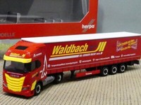 1/87 Herpa Iveco S-Way Lng Gardinenplanen-Sz Waldbach Logistik 314411