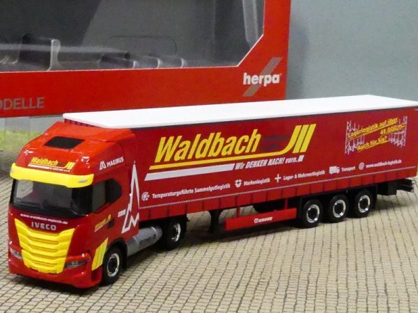 1/87 Herpa Iveco S-Way Lng Gardinenplanen-Sz Waldbach Logistik 314411-image