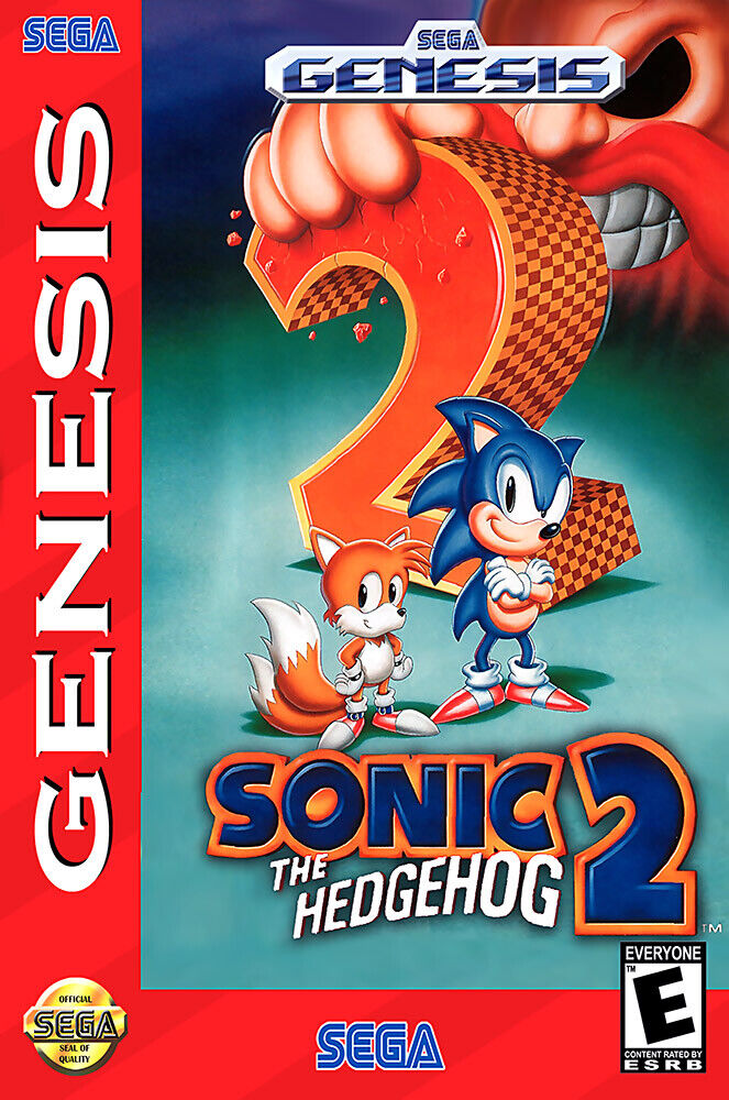 Sonic the Hedgehog 2 Video Game Promotional Box Art and Release Poster  (Sega Genesis, Mega Drive), in The Game Curator's Sega Genesis Original Art  Comic Art Gallery Room