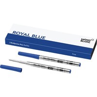 2X KUGELSCHREIBER-MINE Montblanc F Blau / Refill Royal Blue, 124492 / 128213