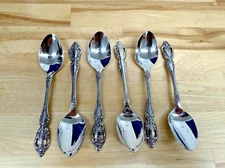 Lot of 6 Oneida Community Deluxe Monte Carlo 6" Dinner Spoons Stainless