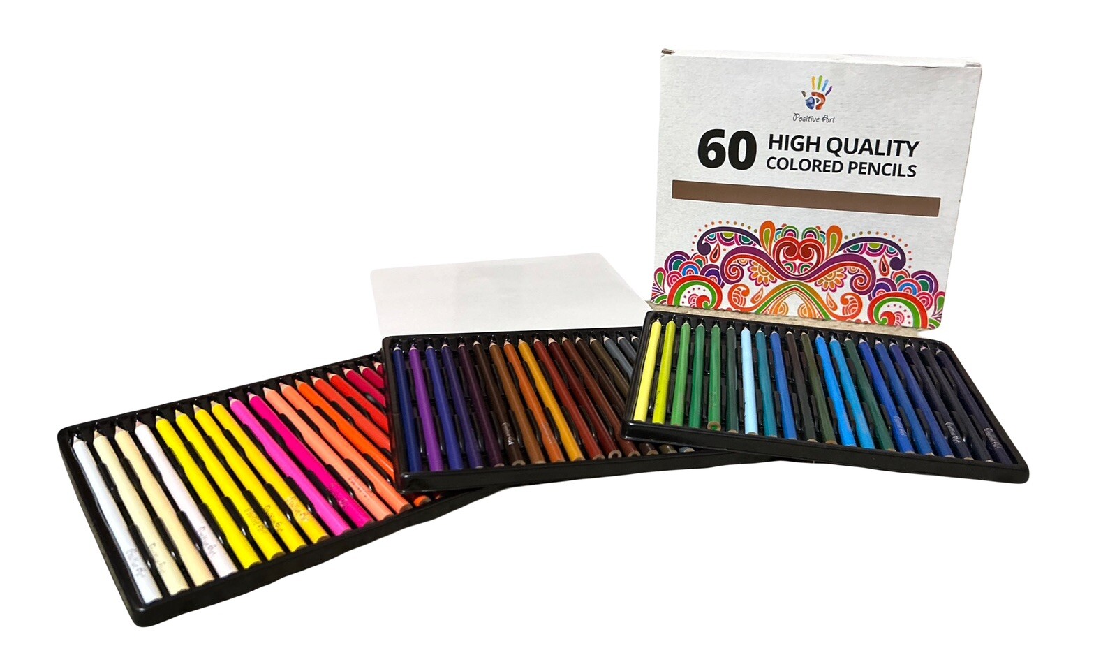 Positive Art High Quality Colored Pencils 60 Unique Colors