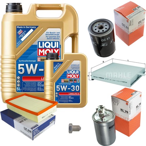 Inspektionspaket 6L LM LT High Tech 5W-30 + MANN Filter Set - Komplett-Service Für Dein Auto