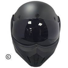 VIPER F242 FLIP OVER FRONT MODULAR MOTORCYCLE HELMET MATT BLACK WITH DARK VISOR