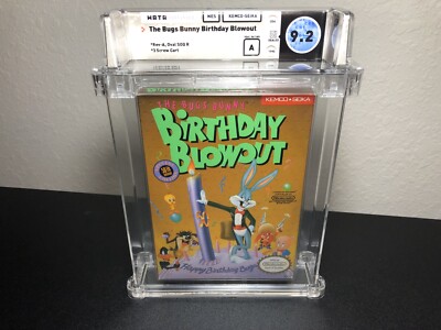 1990 Bugs Bunny Birthday Blowout SEALED WATA 9.2 - Nintendo NES - Made In Japan