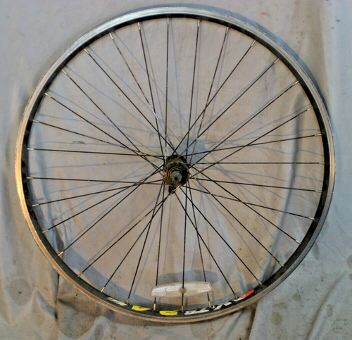 Vintage 26 " Avant Vélo Vtt Roue Et Moyeu Argent OLW100 20mm 36S Av Qr