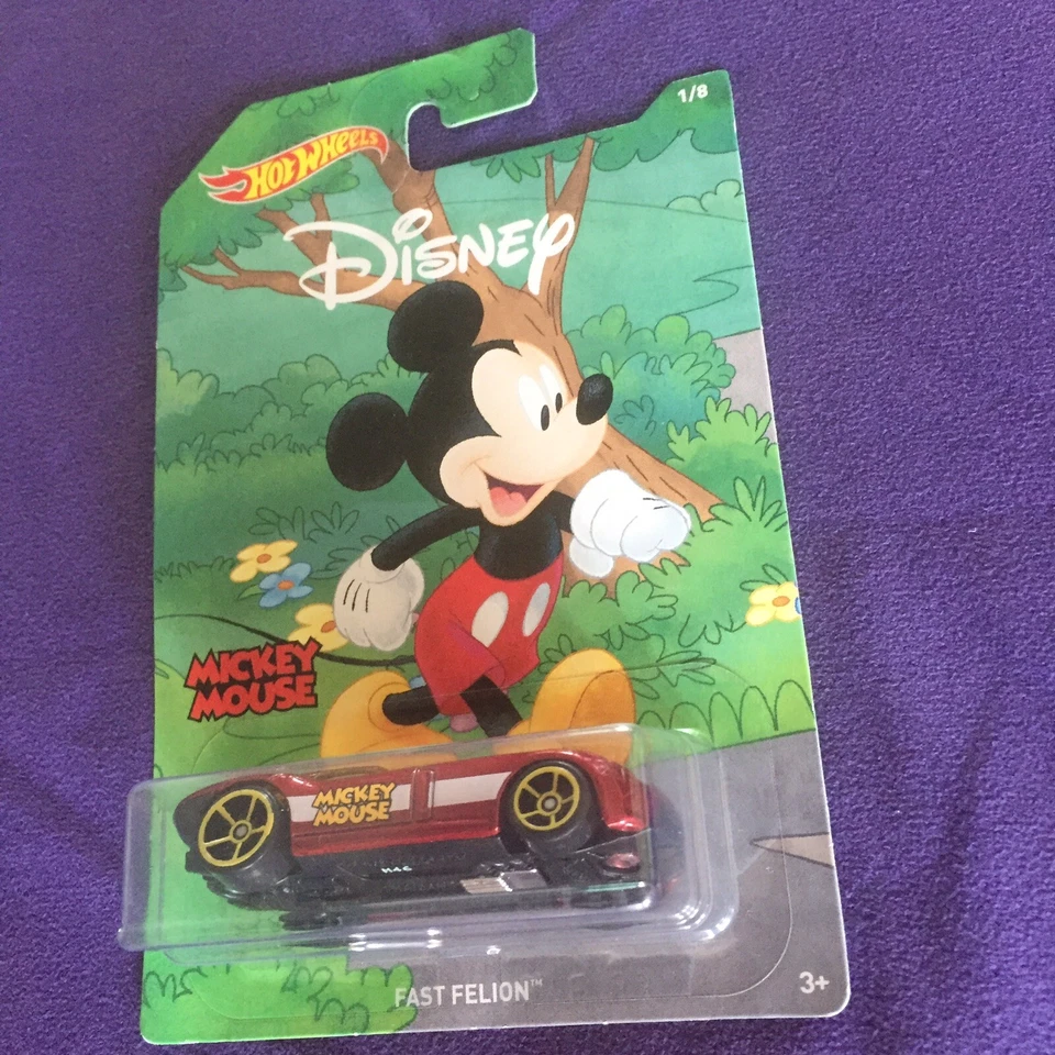 New Hot Wheels Walt Disney Mickey Mouse Fast Felion Toy Car 1/8 - Image 3 of 4