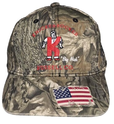 Knickerbocker Strapback Camo Baseball Hat, American Flag, Hammett