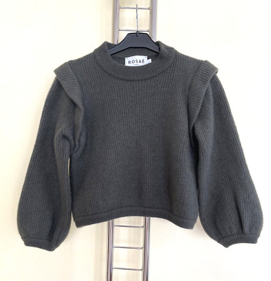 ROSAE PARIS Le Falguiere Women Khaki Wool Cashmere Jumper Sweater  Size 1 XS UK6