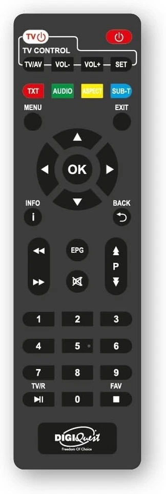 Digiquest Telecomando originale per decoder digitale terrestre modello XO STICK