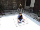 4 Feet Copper Nubian Pyramid 68" high for Meditation with 1/2" tubes+connectors