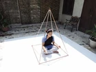 4 Feet Copper Nubian Pyramid 68" high for Meditation with 1/2" tubes+connectors