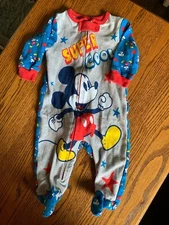 Disney Baby Super Cool Mickey Mouse 1 Pc Sleeper Size 0-3 Months